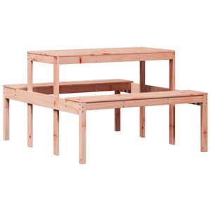 vidaXL Mesa de p&iacute;cnic madera maciza Douglas 110x134x75 cm