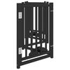 vidaXL Puerta de perros plegable 6 paneles madera abeto negra 300 cm