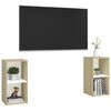 vidaXL Muebles de sal&oacute;n de pared 2 piezas blanco y roble Sonoma