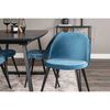 Venture Home Sillas de comedor 2 uds Velvet terciopelo negro y azul