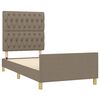 vidaXL Estructura de cama sin colch&oacute;n tela taupe 90x200 cm