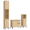 vidaXL Set de muebles de ba&ntilde;o 3 pzas madera contrachapada roble sonoma
