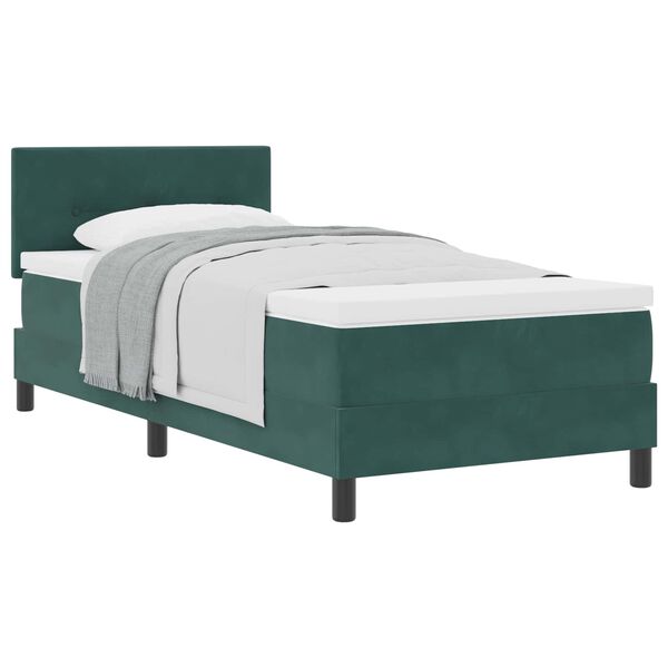 vidaXL Cama tipo Box Spring Verde oscuro 80 x 200 cm Terciopelo