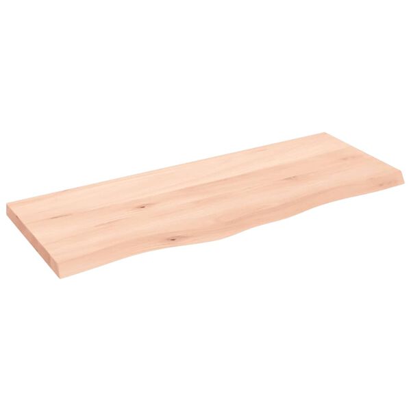 vidaXL Tablero de mesa madera maciza roble sin tratar 100x40x(2-4) cm