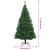 vidaXL &Aacute;rbol de Navidad artificial Verde 210 cm PVC y Acero y Pl&aacute;stico