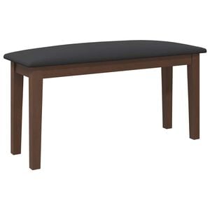 vidaXL Banco 90 cm Madera Maciza Marr&oacute;n Caucho