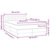vidaXL Cama box spring con colch&oacute;n terciopelo rosa 160x210 cm