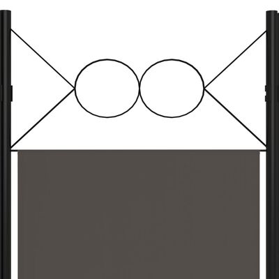 vidaXL Biombo divisor de 6 paneles gris antracita 240x180 cm
