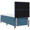 vidaXL Cama tipo Box Spring Azul Oscuro 90 x 190 cm Terciopelo