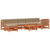 vidaXL Conjunto de Sof&aacute;s de Jard&iacute;n 8 uds. Marr&oacute;n Cera