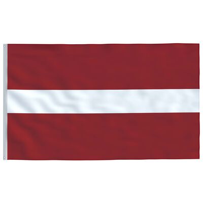 vidaXL Bandera de Letonia y mástil de aluminio 6 m
