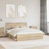 vidaXL Estructura de cama Sonoma 160 x 200 cm Madera de pino macizo