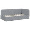 vidaXL Estructura de cama en esquina Gris Claro 90 x 200 cm tela