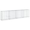 vidaXL Cesta de gaviones con cubierta hierro galvanizado 400x50x100 cm