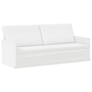 vidaXL Sof&aacute; de 3 plazas Blanco 190 x 81 x 82 cm Tela