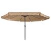 vidaXL Parasol de jardín Taupe y Negro 395 x 395 x 245 cm