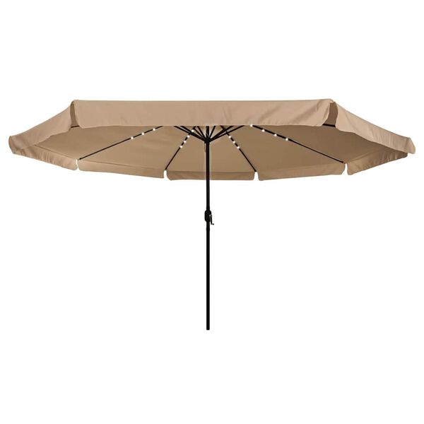 vidaXL Parasol de jardín Taupe y Negro 395 x 395 x 245 cm