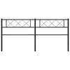 vidaXL Cabecero de repuesto de metal negro 180 cm