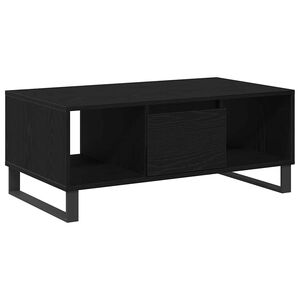 vidaXL Mesa de Caf&eacute; Roble Negro 90 x 50 x 36.5 cm Madera de ingenier&iacute;a