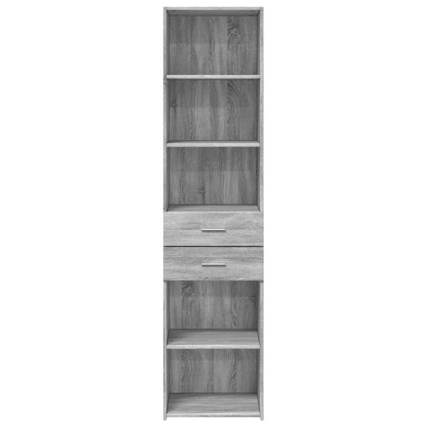 vidaXL Aparador de madera de ingenier&iacute;a gris Sonoma 45x42,5x185 cm