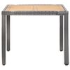 vidaXL Set de comedor para jardín 5 pzas cojines ratán sintético gris