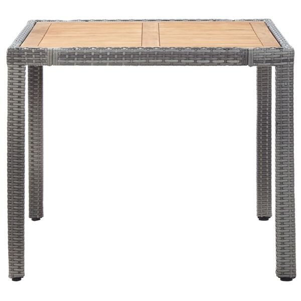 vidaXL Set de comedor para jardín 5 pzas cojines ratán sintético gris