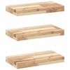 vidaXL Estantes flotantes 3 uds madera acacia sin tratar 60x20x4 cm