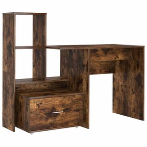 vidaXL Escritorio Roble ahumado Madera de ingenier&iacute;a