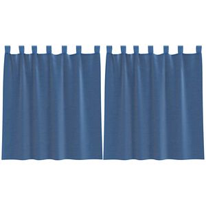 vidaXL Cortinas de gasa con trabillas 2 uds azul real 140x140 cm