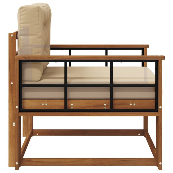 vidaXL Sof&aacute; intermedio de exterior Madera de Acacia S&oacute;lida Natural