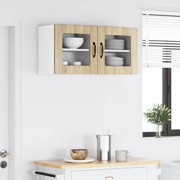 vidaXL Mueble de Cocina con estante 2 pcs Roble Sonoma 40 x 31 x 40 cm