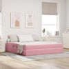 vidaXL Cama con almacenamiento y colch&oacute;n Rosa 160 x 200 cm Terciopelo