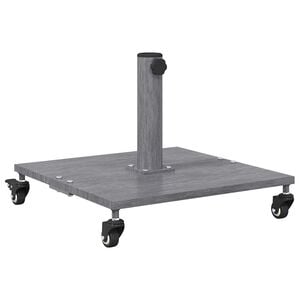 vidaXL Base para sombrilla 26.75 kg Apariencia de Madera Gris Oscuro