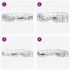 vidaXL Conjunto de sof&aacute;s de exterior 10 pcs Natural y Antracita