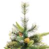vidaXL &Aacute;rbol de Navidad artificial con ramas plegables y conos 240 cm