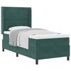vidaXL Cama tipo Box Spring Verde oscuro 90 x 200 cm Terciopelo