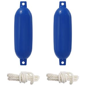 vidaXL Defensas de barco 2 uds. &Oslash; 11 x 40 cm Azul PVC