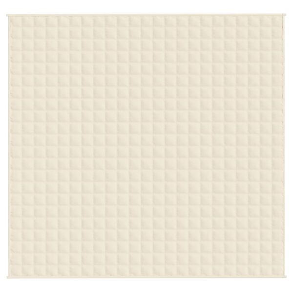 vidaXL Manta con peso tela color crema claro 220x240 cm 15 kg