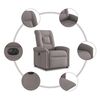 vidaXL Sill&oacute;n reclinable el&eacute;ctrico tela gris taup&eacute;
