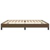 vidaXL Cama sin colchón tela marrón oscuro 200x200 cm