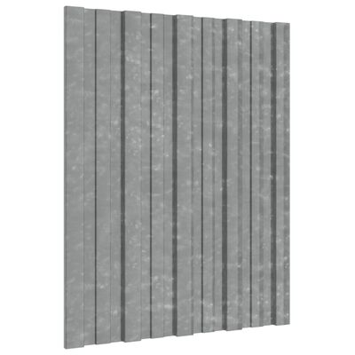 vidaXL Panel para tejado acero galvanizado plata 36 unidades 60x45 cm