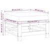 vidaXL Taburete de jardín con cojín madera de pino impregnada