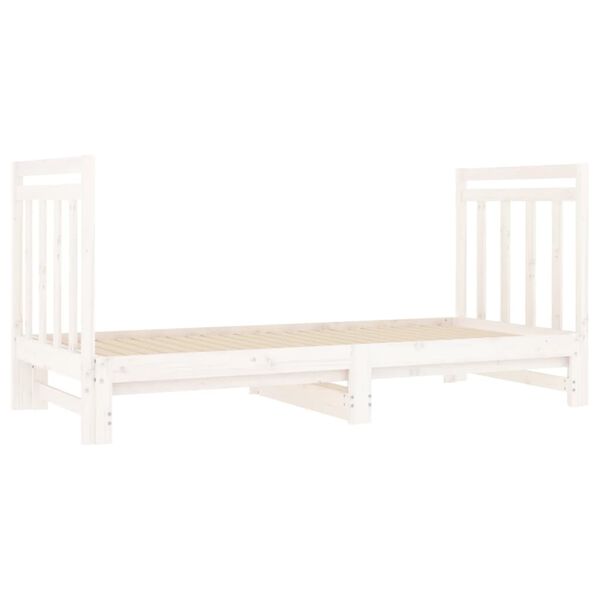 vidaXL Sof&aacute; cama extra&iacute;ble sin colch&oacute;n blanco 2x(90x190) cm
