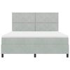 vidaXL Cama Box Spring LED Gris Claro 180 x 200 cm Terciopelo