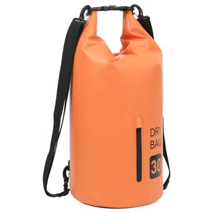 vidaXL Bolso acu&aacute;tico impermeable con cremallera PVC naranja 30 L