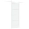 vidaXL Puerta Corredera 78 x 202 cm Madera de ingenier&iacute;a Blanco