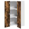 vidaXL Mueble colgante con puerta Roble Ahumado y 57 x 57 x 100 cm