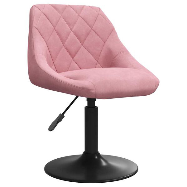 vidaXL Silla de comedor giratoria 6 uds terciopelo rosa