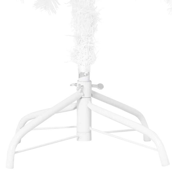 vidaXL Árbol de Navidad preiluminado con luces y bolas blanco 120 cm