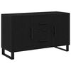 vidaXL Aparador Roble Negro 100 x 36 x 60 cm Madera de ingenier&iacute;a